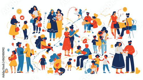 People connect logo Communication family Social Care