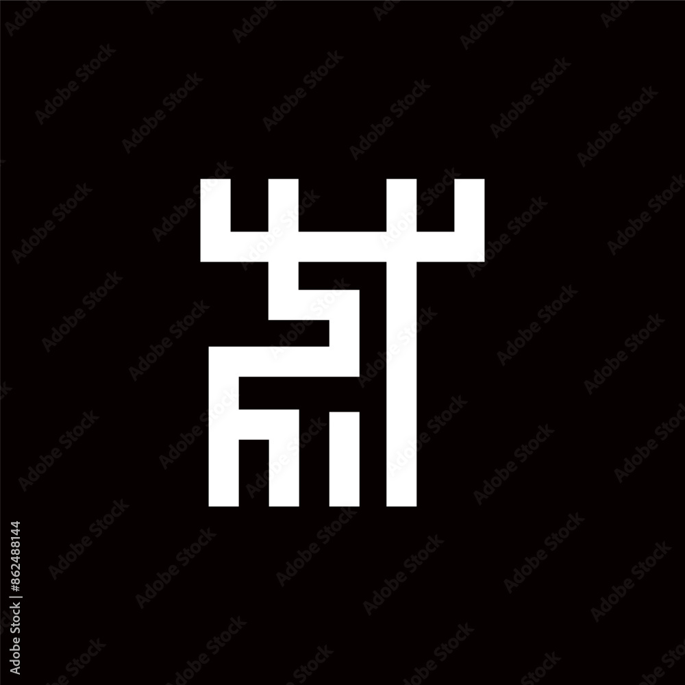 Deer mark logo design. deer hunter gazelle doe antelope horn elk logo symbol antlers, minimalist simple flat deer symbol. Deer mark logo design. deer hunter gazelle doe antelope horn elk logo symbol antlers, minimalist simple flat deer symbol.