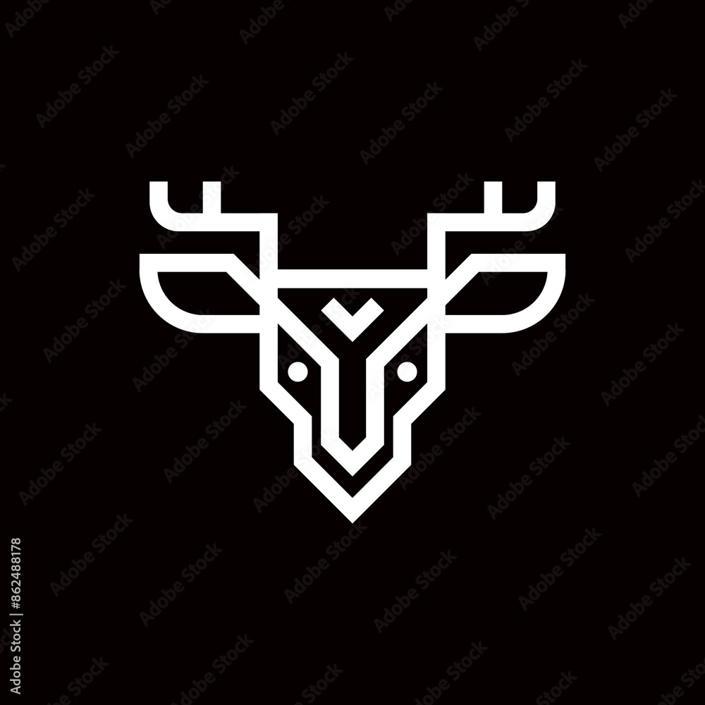 Deer mark logo design. deer hunter gazelle doe antelope horn elk logo symbol antlers, minimalist simple flat deer symbol. Deer mark logo design. deer hunter gazelle doe antelope horn elk logo symbol antlers, minimalist simple flat deer symbol.