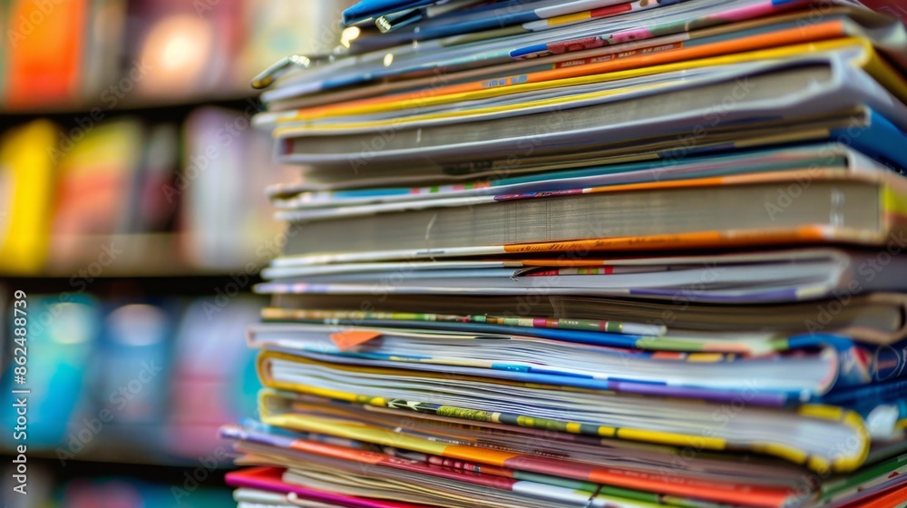 Stack of educational journals and magazines High quality images Stack of educational journals and magazines High quality images