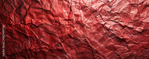 Wallpaper Mural An abstract close-up of red crumpled and creased paper, creating a rich and textured background Torontodigital.ca