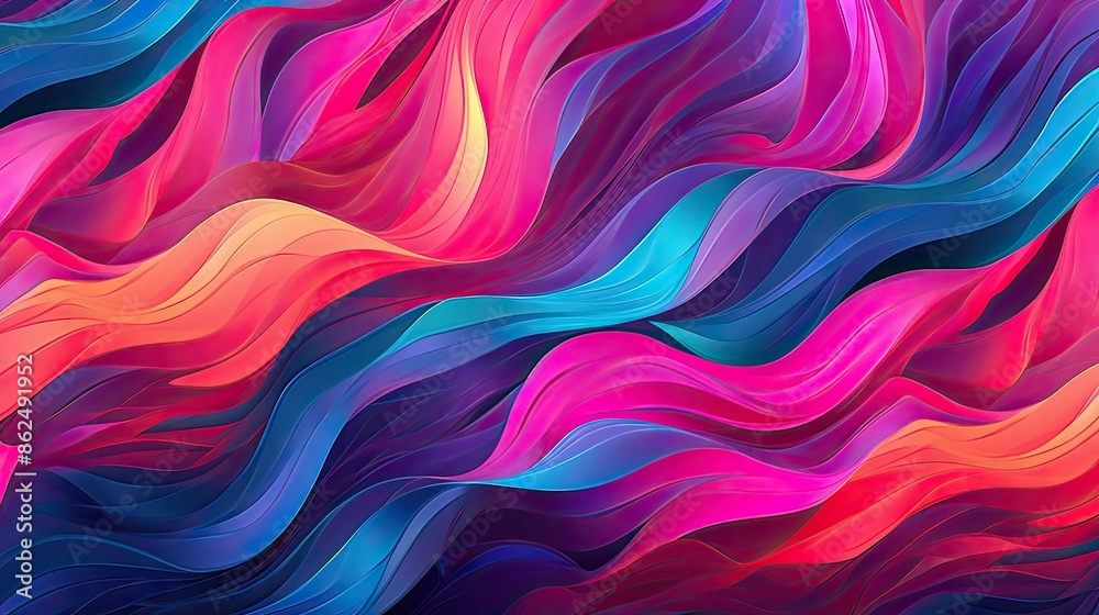 Obraz premium Energetic abstract patterns in vivid