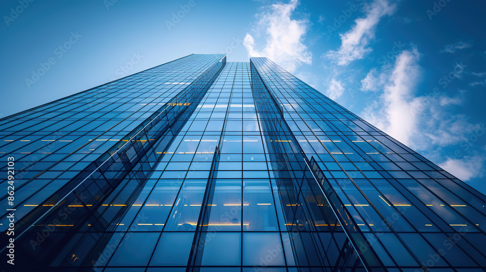 Modern architectural glass facade Modern architectural glass facade