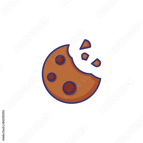 Raisin cookie line icon. Bisquit, dessert, snack. Baking concept. Vector illustration can be used for topics like coffeeshop menu, bakery, cooking