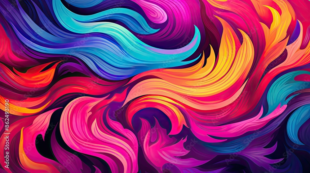 Energetic abstract patterns in vivid Energetic abstract patterns in vivid