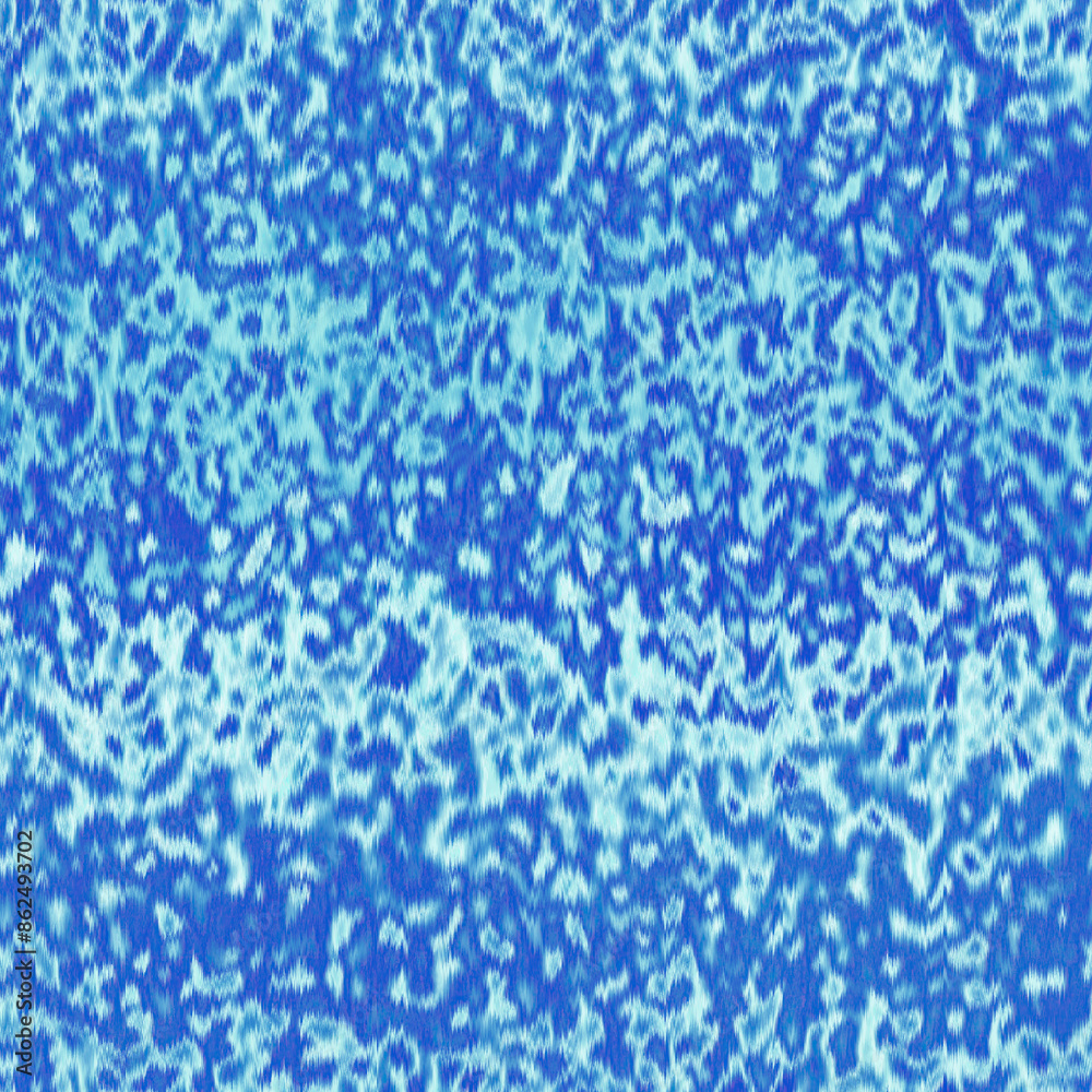 Gradient space dyed stripe with linen effect seamless texture. Masculine blue white variegated striped print background. 