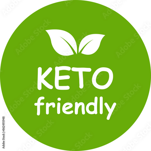 keto friendly diet healthy food label icon for graphic design, logo, website, social media, mobile app, UI illustration photo