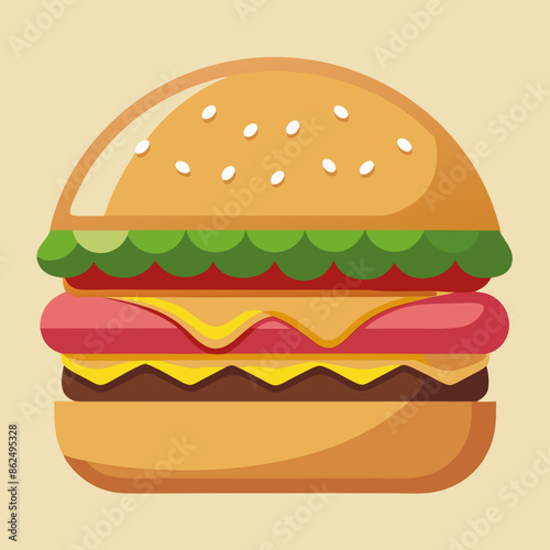 vector illustration of hamburger