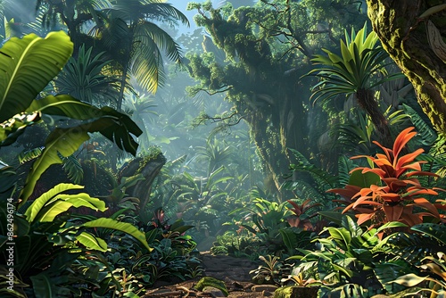tropical rainforest in the jungle