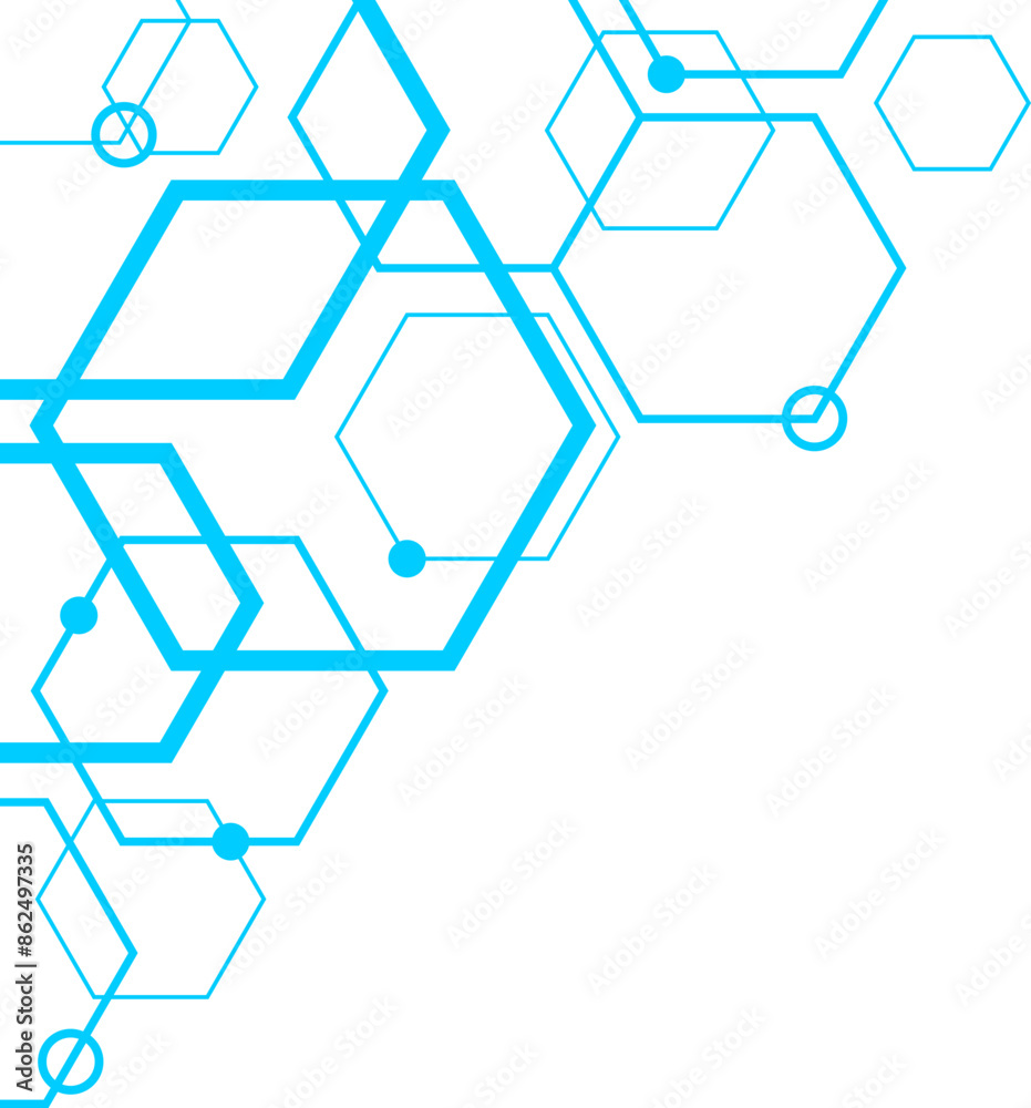 Hexagon Outline Corner Element Hexagon Outline Corner Element