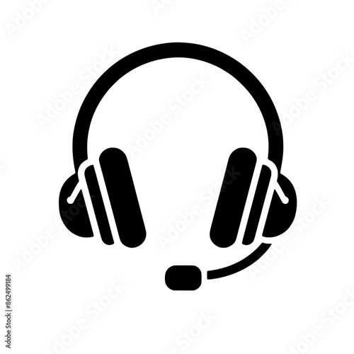 headset vector illustration isolated on white background