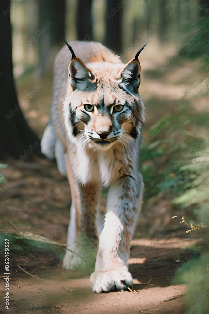 Fototapeta premium lynx in the snow