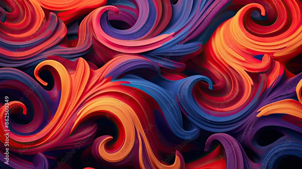 Energetic abstract patterns in vivid