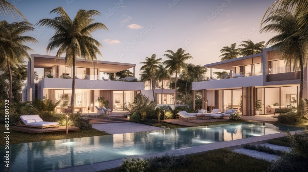 modern apartments with infinity pool