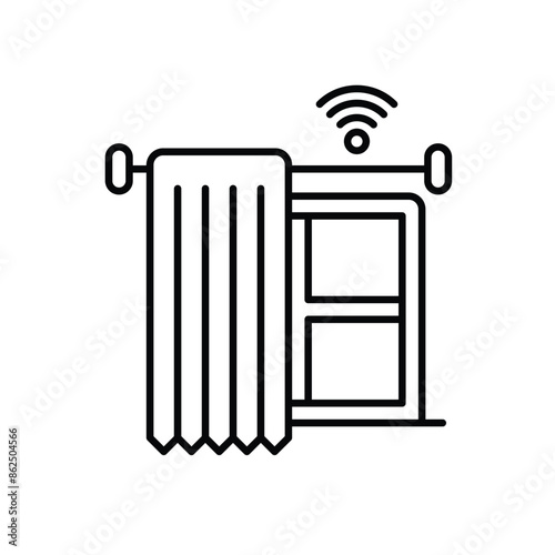 Smart Curtain vector icon