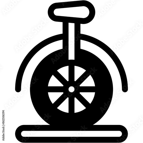 Unicycle, monocycle, circus, wheel, ride Icon
