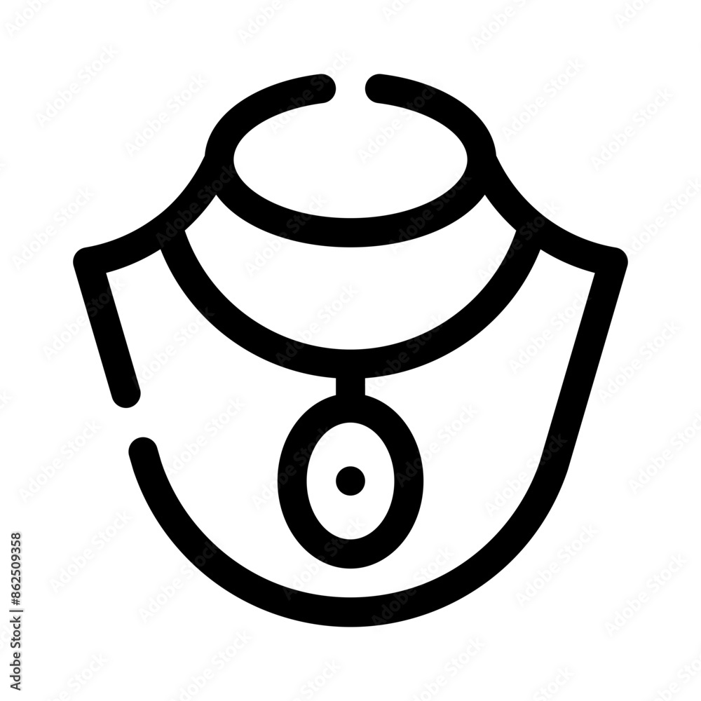 necklace line icon necklace line icon