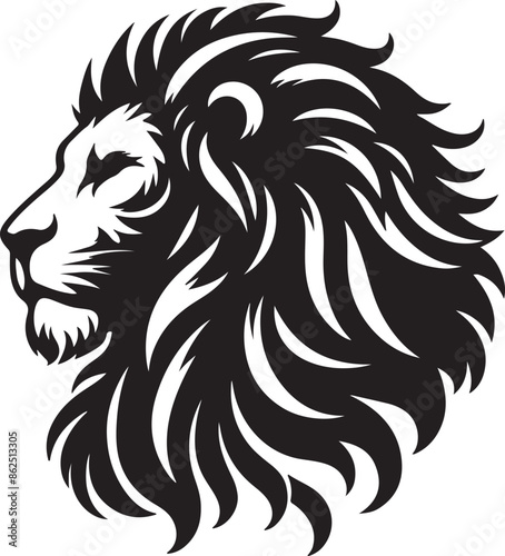 Wallpaper Mural Lion head vector image front view on whit background. Torontodigital.ca