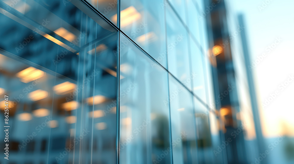 Modern architectural glass facade Modern architectural glass facade