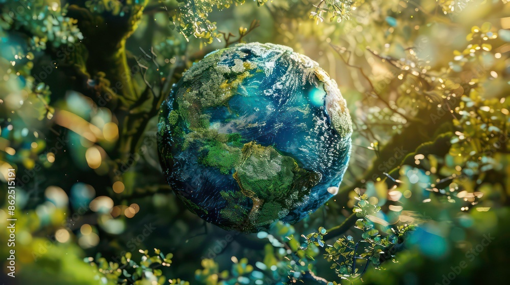 Artistic image of mother earth. World environment and mother earth day concept. Generative AI Artistic image of mother earth. World environment and mother earth day concept. Generative AI