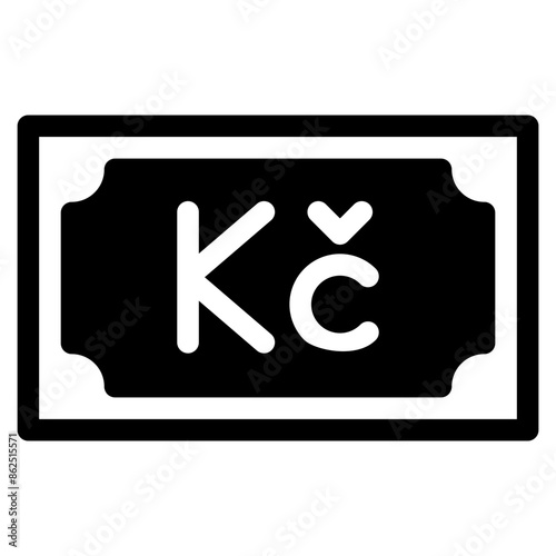Czech koruna, banknote, country, money, cash Icon