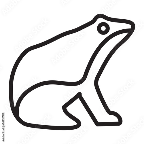 Frog Vector Line Icon Design