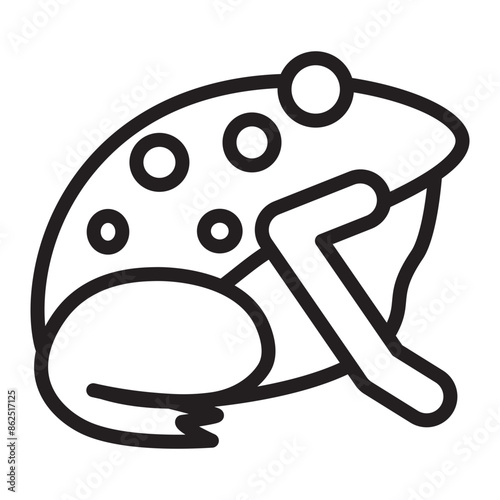 Toad Vector Line Icon Design