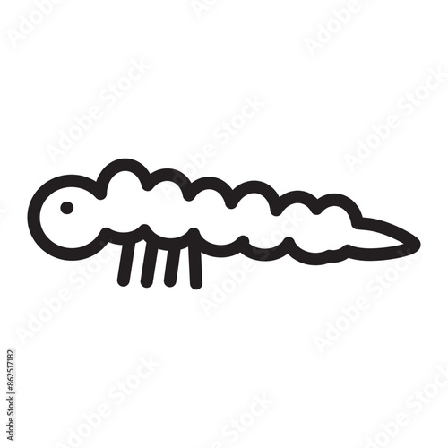 Silkworm Vector Line Icon Design
