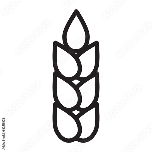 Oats Vector Line Icon Design