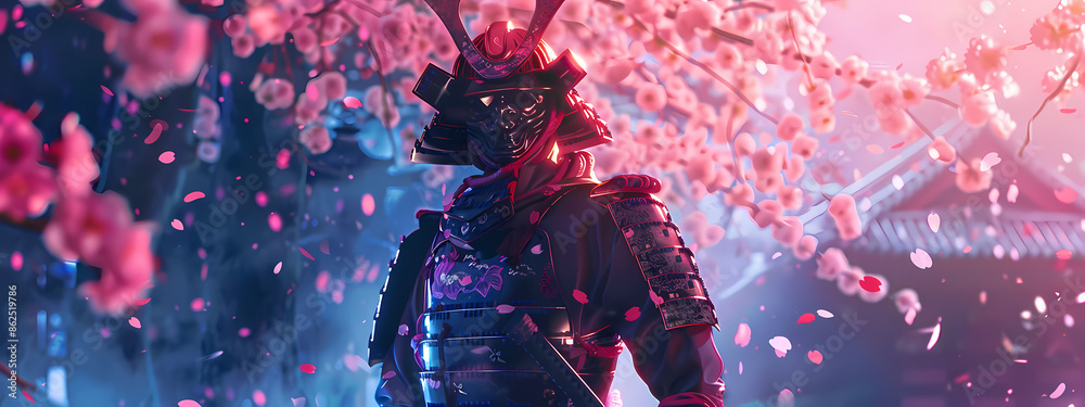 Samurai in Neon Armor Samurai in Neon Armor