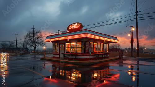 exterior view of Retro diner 