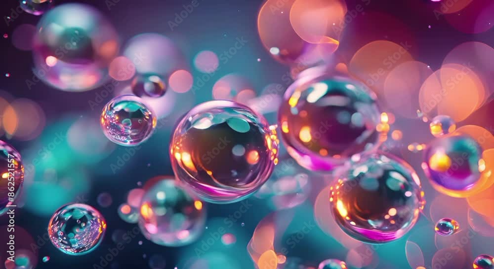 Colorful soap bubbles with a side. Colorful soap bubbles with a side.