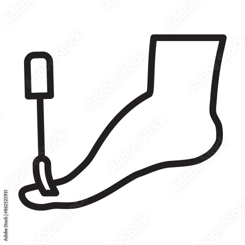 Pedicure Vector Line Icon Design