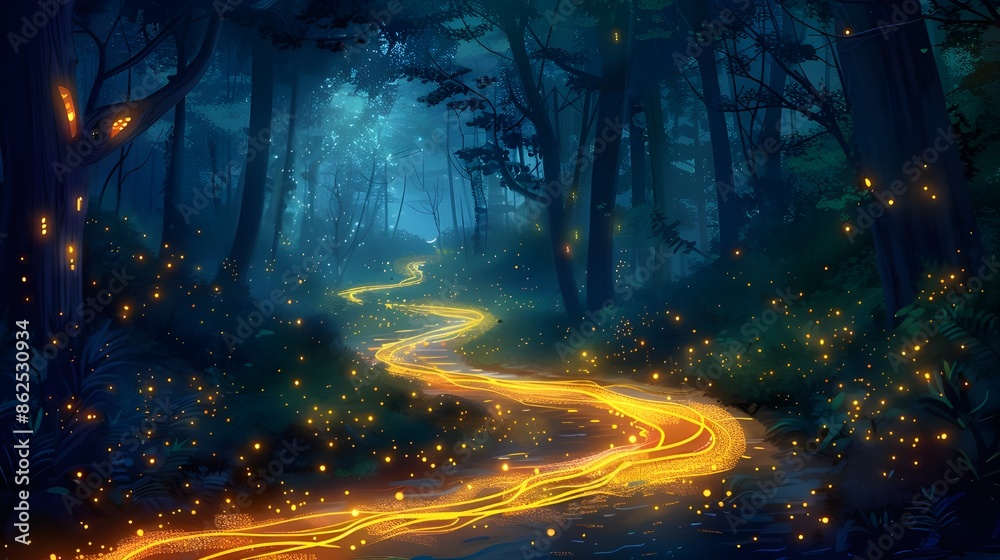 Obraz premium scene with stars and clouds