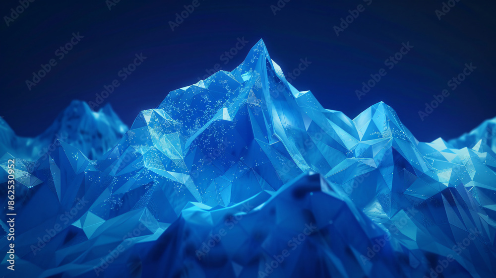 Abstract background with blue low poly shapes, crystal texture and grainy particles on the surface. High resolution.
Abstract background with blue low poly shapes, crystal texture and grainy particles on the surface. High resolution.