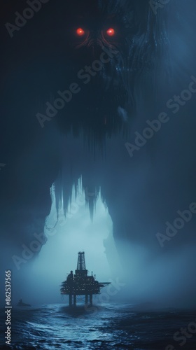 Encounter with the Dark Guardian in the Frozen Abyss photo