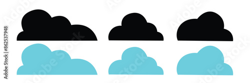 Cloud computing icon. Line, glyph and filled outline colorful version, abstract cloud outline and filled vector sign. Symbol, logo illustration. Different style icons set. Vector graphics in eps 10.