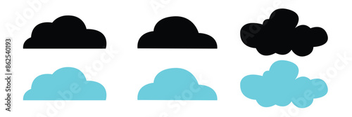Cloud computing icon. Line, glyph and filled outline colorful version, abstract cloud outline and filled vector sign. Symbol, logo illustration. Different style icons set. Vector graphics in eps 10.