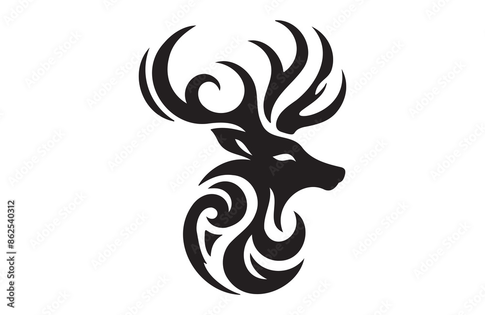 vector of deer icon on white background vector of deer icon on white background