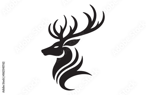 vector of deer icon on white background