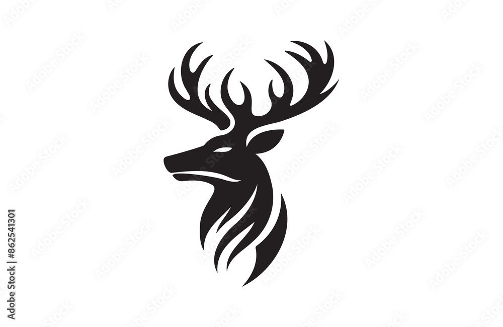 vector of deer icon on white background