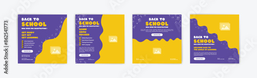 Social media post template for back to school and school admissions