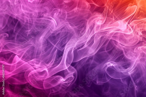 Vivid purple and pink abstract smoke swirls background