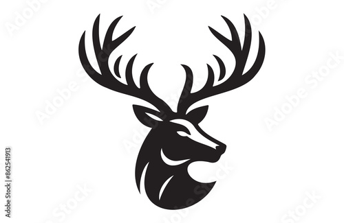 vector of deer icon on white background