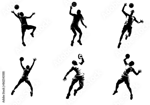 Wallpaper Mural volleyball player. volleyball athlete silhouettes Torontodigital.ca
