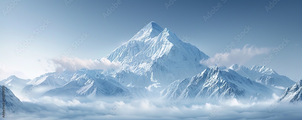 A snow-covered mountain peak reflecting the sunlight, its pristine beauty untouched by the world below. A snow-covered mountain peak reflecting the sunlight, its pristine beauty untouched by the world below.