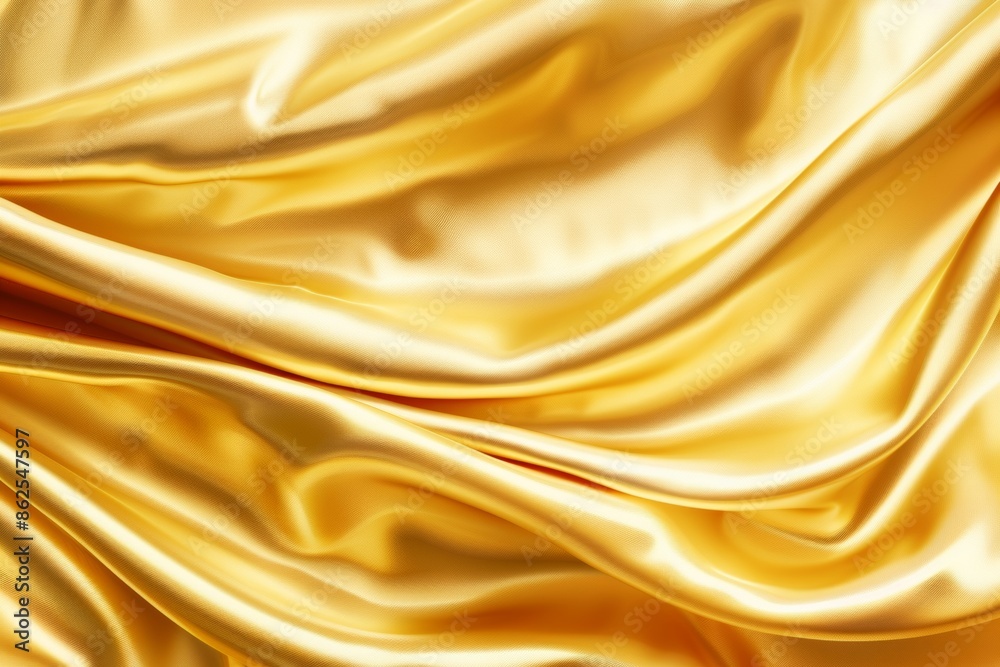 Fototapeta premium Golden silk fabric texture elegant background