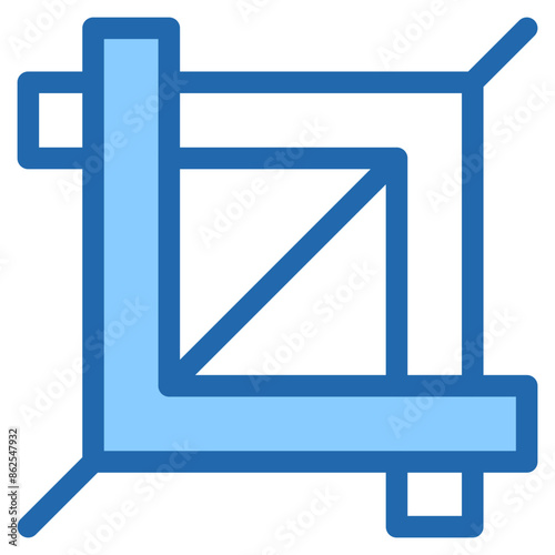 Vector Icon for Cut tool, crop, image, cropping, frame