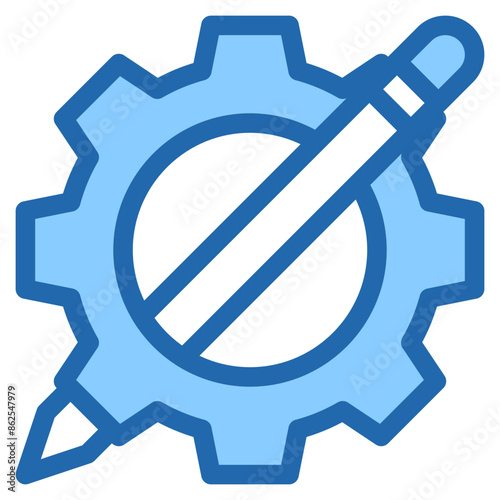 Vector Icon for gear, edit, information, design, description
