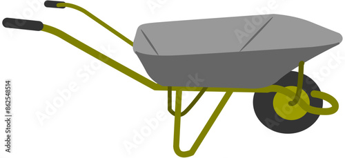 under construction equipment wheel barrow icon vector illustration graphic design

